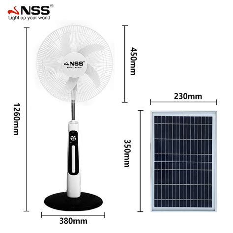 Nss Solar Electric Fan Rechargeable Fan Solar Fan With Solar Panel