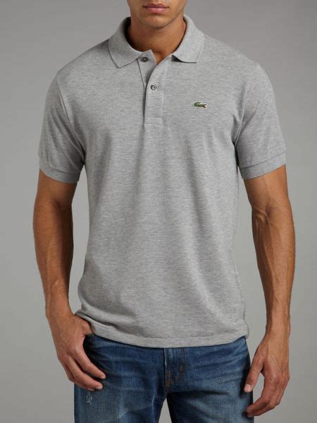 Lacoste Classic Marl Polo Shirt In Gray For Men Light Grey Lyst