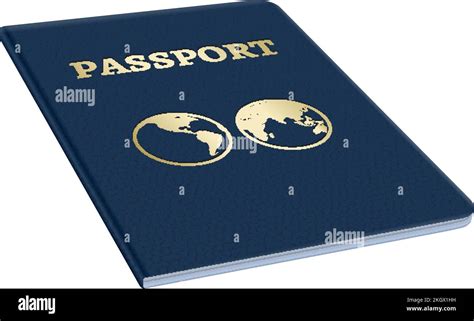 Realistic Identity Document Official National Passport Mockup Stock