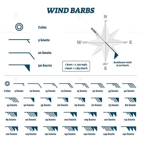 Map of the winds vector illustration - VectorMine