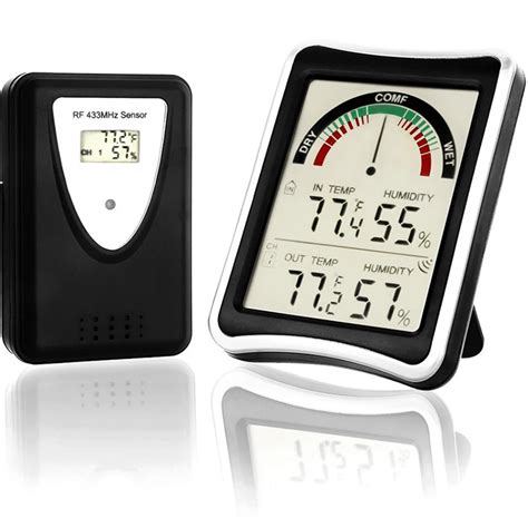 Room Wireless Thermometer Max Min Temperature Humidity Multifunctional Digital Receiver