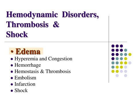 PPT Hemodynamic Disorders Thrombosis Shock PowerPoint Presentation