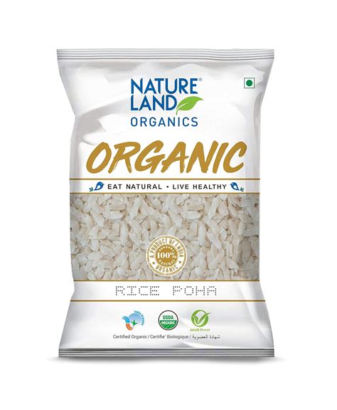 Natureland Organics Rice Poha 500 Gm Pack Of 4 Total 2 Kg Organic