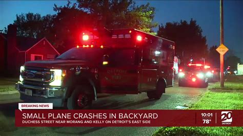 Small Airplane Crashes Into Detroit Backyard No One Was Injured