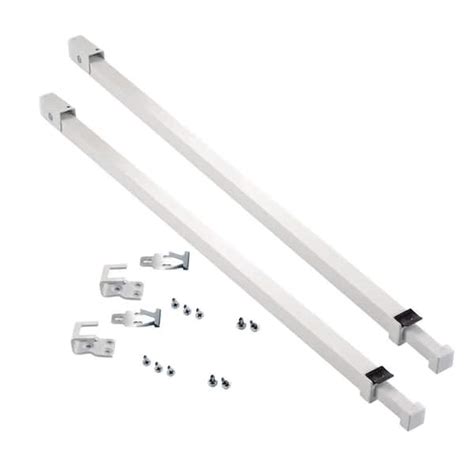 IDEAL SECURITY Patio Door Security Bar with Anti-Lift Lock, White (2 ...