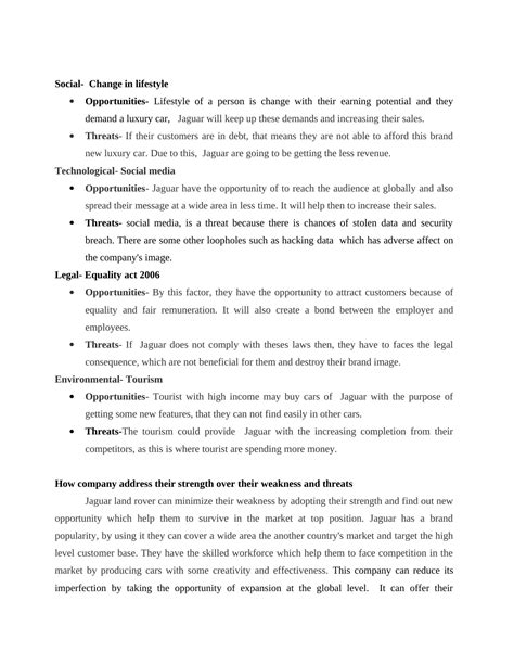 Swot And Pestle Analysis Of Jaguar Land Rover Desklib