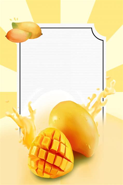 Sunshine Fruit Fresh Mango Nutrition Higher Juice Poster Background