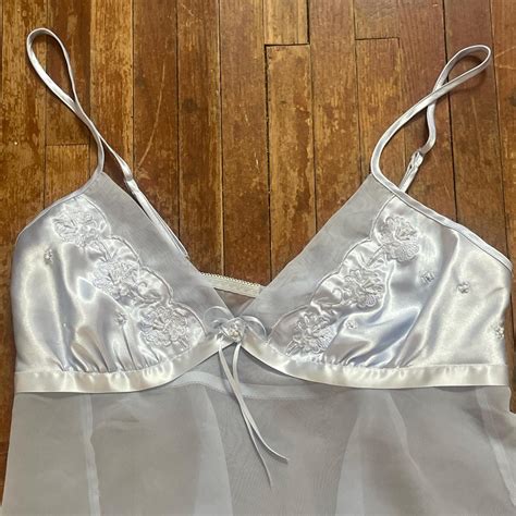 Periwinkle Sheer Flowy Lingerie Top Medium Depop