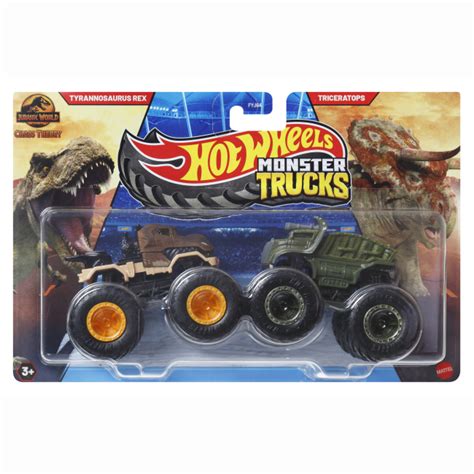 Набір автомоделей Hot Wheels Monster trucks Tyrannosaurus Rex vs Triceratops FYJ64 JCC72