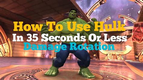 How To Use Og Hulk In 35 Seconds Or Less Mcoc Hulksmash Kabam Youtube