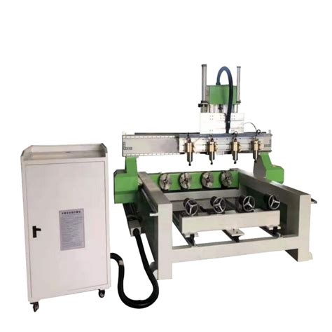 Four Heads 4 Axis Wood CNC Router Machine With Rotary Engraving For