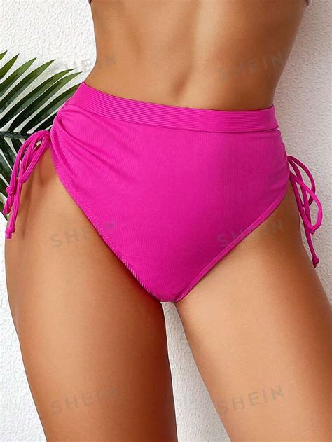 SHEIN Swim Basics Cordão Ao Lado Bottom Bikini SHEIN Brasil