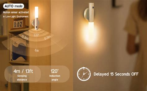 Buy Montford Wall Sconces Set Of Two Battery Operated Motion Sensor Night Light Magnetic Wall