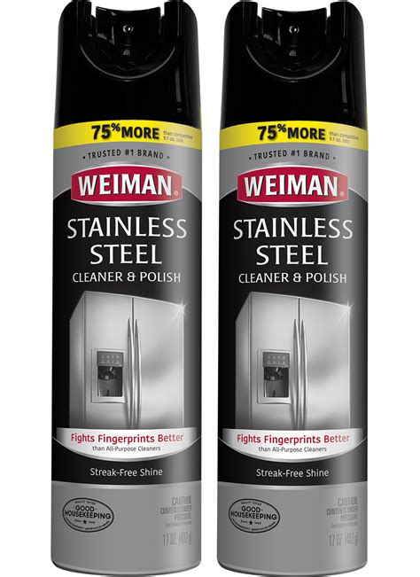 Weiman Stainless Steel Cleaner And Polish Aerosol Spray For Appliances And Sink Streak Free Shine