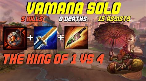 The Perfect Vamana Game Vamana Solo Gameplay Smite Conquest Youtube