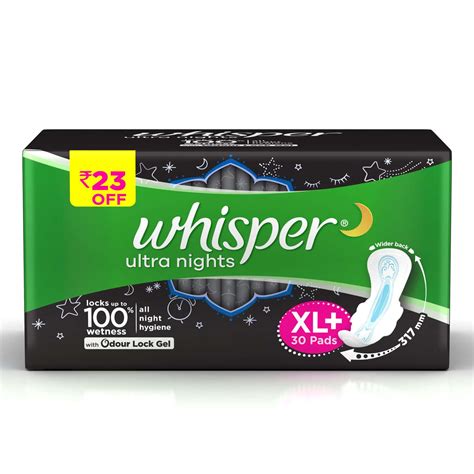 Buy Whisper Ultra Overnight Size Xl Plus Sanitary Pads Packet Of 30