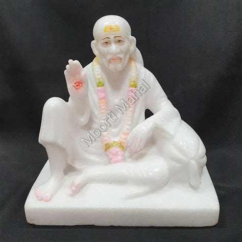 White Lord Sai Baba Statue At Best Price In Jaipur Moorti Mahal Exim