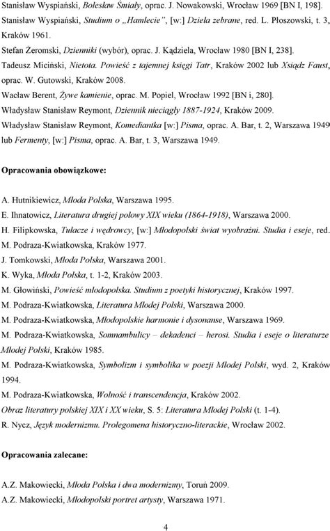 LITERATURA MŁODEJ POLSKI Teksty obowiązkowe PDF Darmowe pobieranie