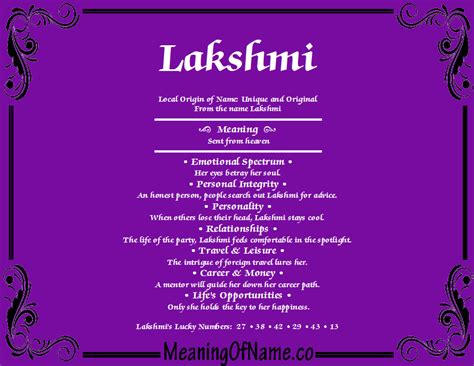 Lakshmi - Meaning of Name