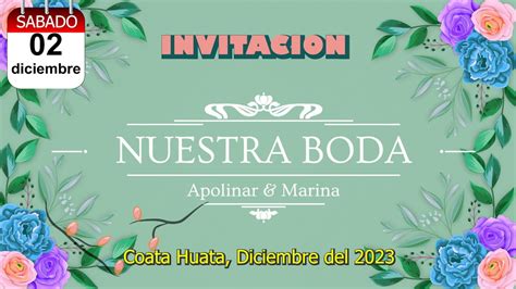 Nuestra Boda Apolinar Y Marina Comunidad De Llachahui Distrito De