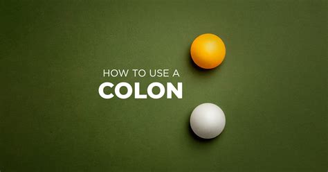 How to use a colon? Rules and examples