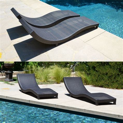 Coast Modern Living Outdoor Chaise Lounge Chairs W Cushions