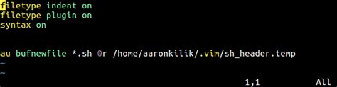 How To Create Custom Header Template For Shell Scripts In Vim