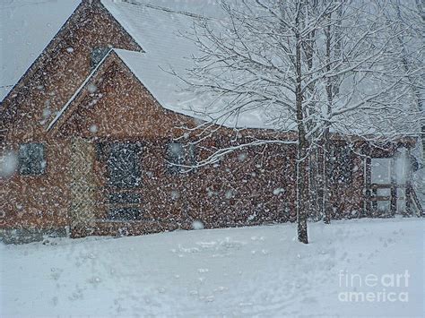 Snowy Log Cabin Photograph by Linda Steele - Fine Art America