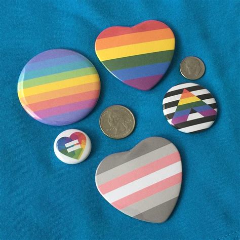 Transgender Trans Classic Pride Flag Pin Round Circle Button Etsy