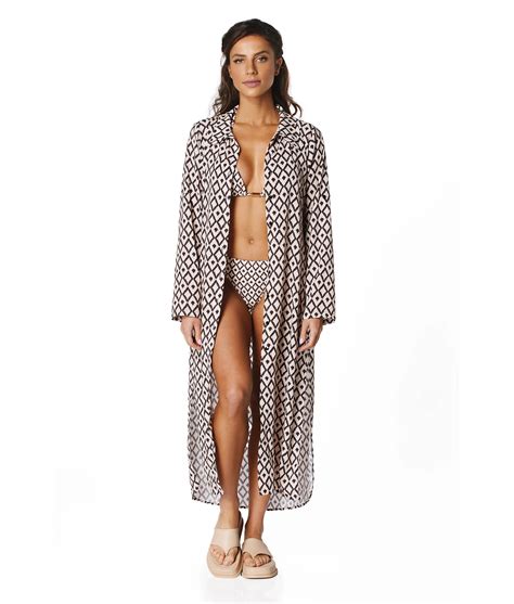 Chemise Midi Fenda Lateral Lisa Nude E Preto CHEVRON Chicaboom