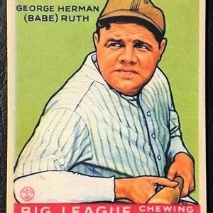 1933 Goudey 181 Babe Ruth Reprint Mint Condition New York Etsy