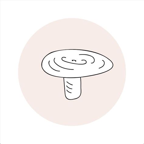 Premium Vector Mushroom Line Icon Black Outline In Circle Vector