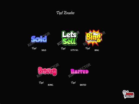 Text Twitch Emotes by Kong Vector on Dribbble