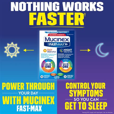Buy Mucinex Fast-Max Max Strength, Day Severe Cold & Night Cold & Flu