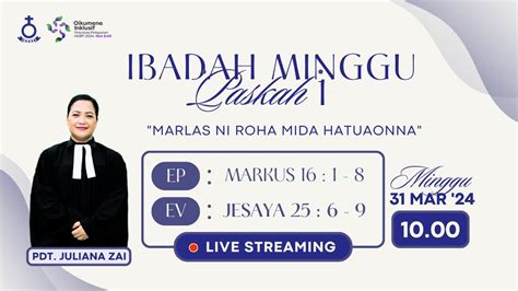 Ibadah Minggu Paskah 1 31 Maret 2024 HKBP Depok 1 YouTube