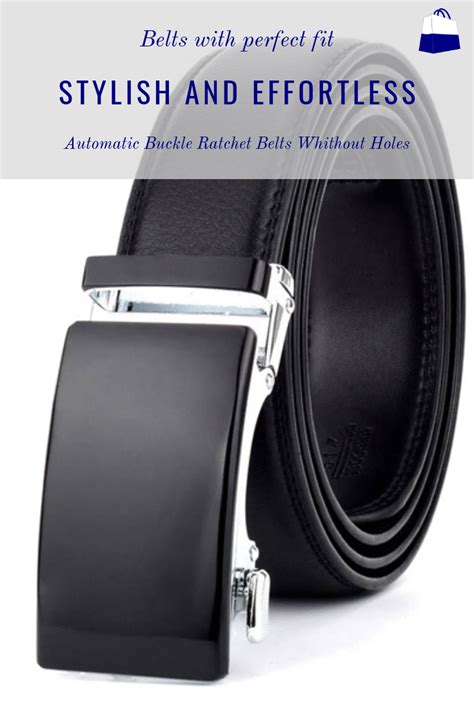 Larry Leather Ratchet Belt Without Holes For Men Black 35 Mm