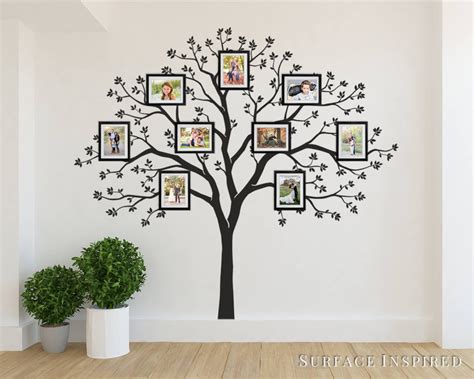 Wall Decals Family Tree Wall Decal With Pictures Home Decor Wall Mural ...