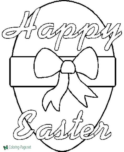 Happy Easter Coloring Page