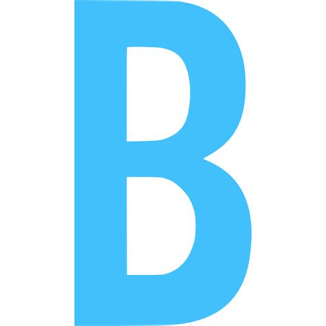 Alphabet B Letter Typography PNG File