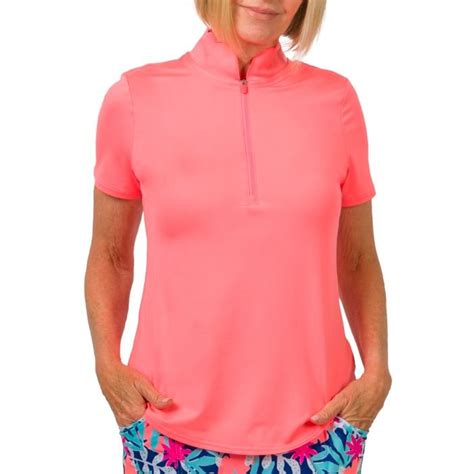 Jofit Womens Scallop Mock Golf Polo On Sale Carls Golfland