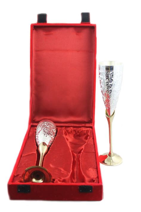 Silver Sarvsiddhi Designer Goblet Wine Glasses At Rs Piece In