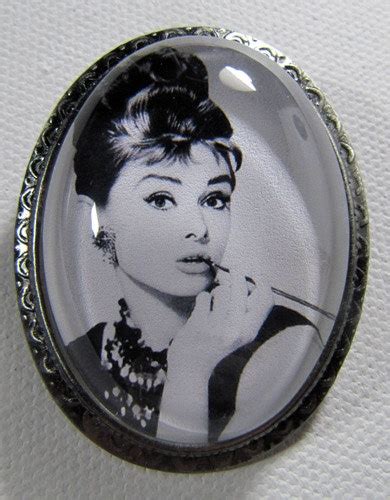 Audrey Hepburn Cameo Brooch And Pendant Etsy Cameo Brooch Audrey