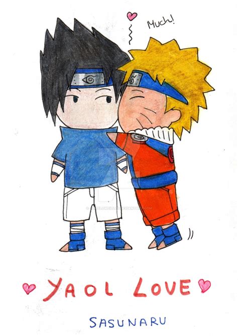 Sasunaru chibi kiss by AurelGweillys on DeviantArt