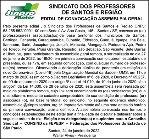 Assembleia Geral Sinpro Santos