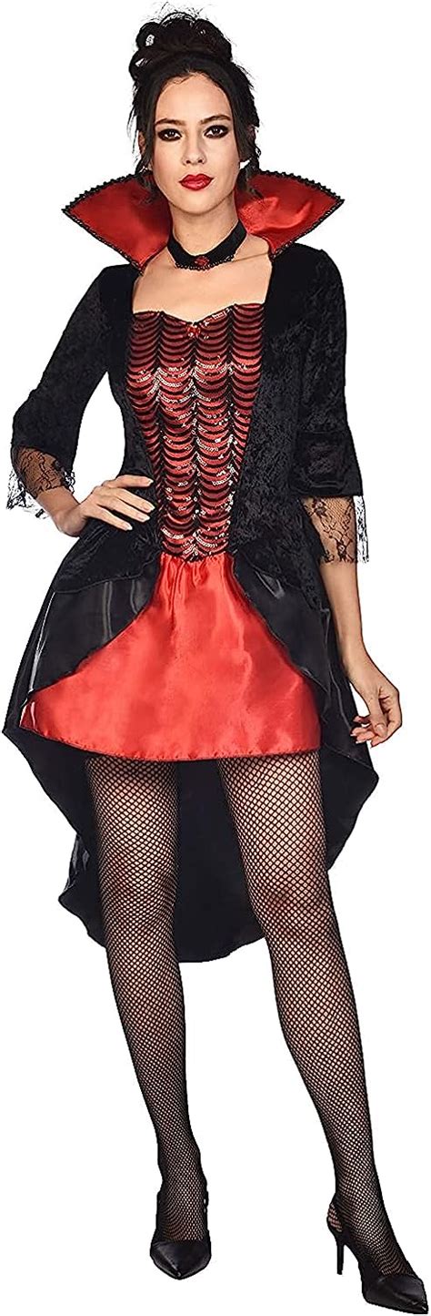 Amscan 9911294 Womens Vampire Queen Halloween Fancy Dress Costume Uk Dress Size 10 12 Amazon