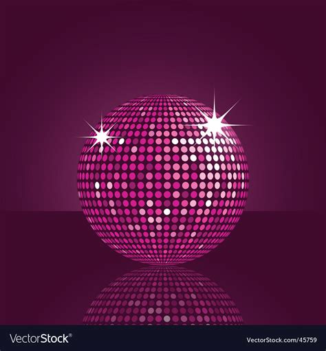 Purple Disco Ball Royalty Free Vector Image Vectorstock