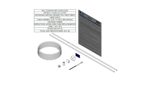 21700146 EXACT Slide Interior Cable Replacement Kit BAL RV Products