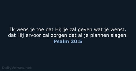 19 Januari 2024 Bijbeltekst Van De Dag BB Psalm 20 5