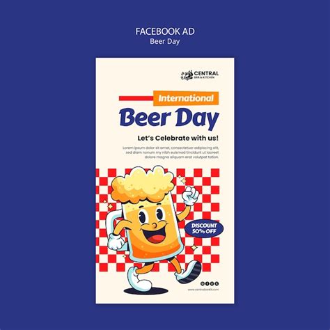 Modelo De Facebook Para A Celebra O Do Dia Da Cerveja Psd Premium