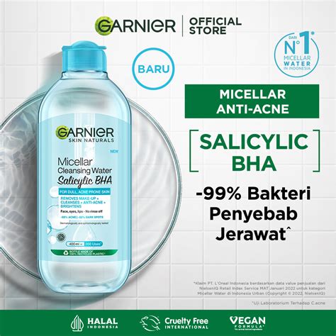 Jual Garnier Micellar Water Salicylic Blue 400ml Perawatan Diri Termurah Harga Promo